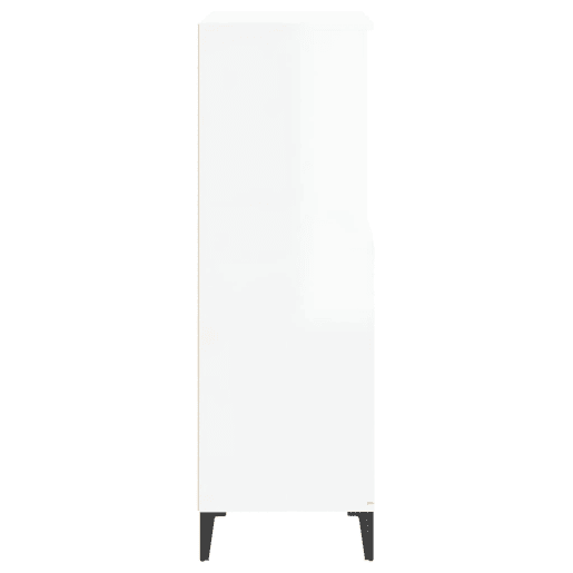 Armário alto - Bufete - Móvel de apoio 60x36x110cm derivados de madeira branco brilhante pt765