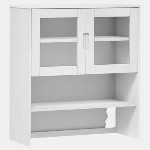 Armário alto - Móvei de apoio 90x35x100 cm pinho maciço branco pt5071