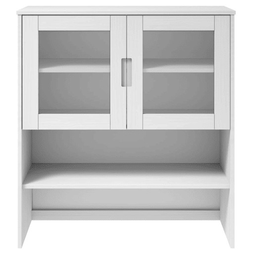 Armário alto - Móvei de apoio 90x35x100 cm pinho maciço branco pt5071