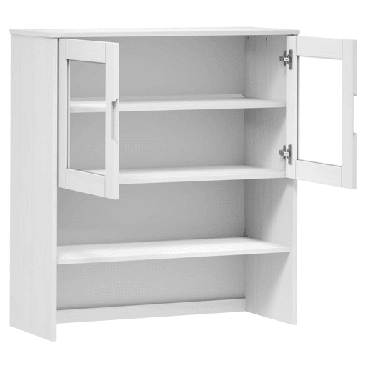 Armário alto - Móvei de apoio 90x35x100 cm pinho maciço branco pt5071