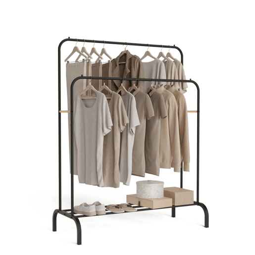 Bengaleiro Hangy Duo 30 Newlux Até 30 kg com sapateira, resistente, dupla altura Negro