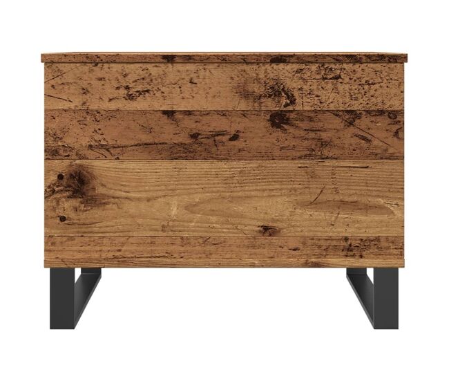 Mesa de centro elevable cubbe con compartimento roble 45x60x44,5 cm