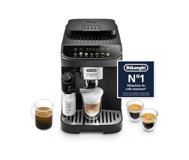 Cafetera superautomática delonghi magnifica evo 1100w 1,8l mymenu 1-2 tazas negro