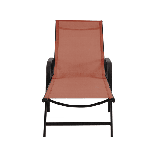 Conjunto de 2 espreguiçadeiras metálicas Farniente com braços - Terracota