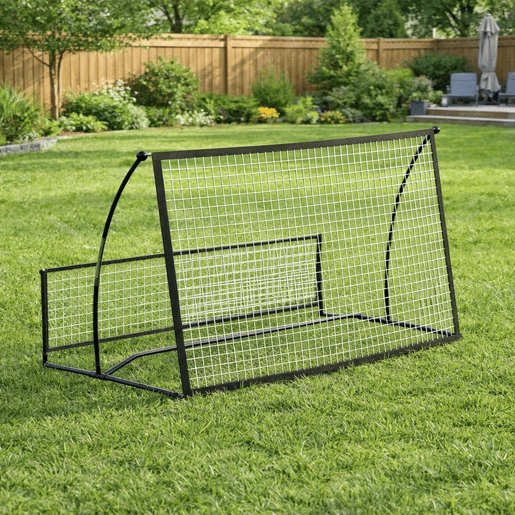 SPORTNOW Rede de Ressalto Dobrável 2 em 1 Ressalto de Futebol Portátil com Bolsa de Transporte para Treino de Futebol e Basebol, para Jardim 200x94x122 cm Preto