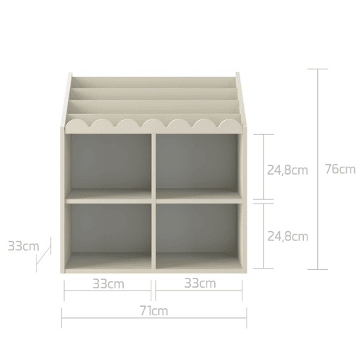 Estante Bellamy Book Nook Bege Estante Bellamy Book Nook Bege