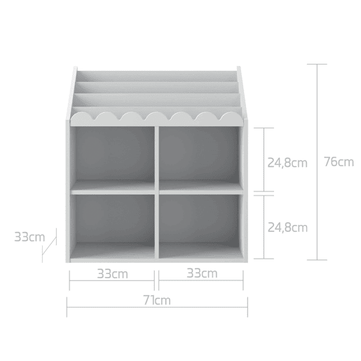 Estante Bellamy Book Nook Branco