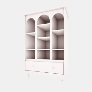 Estante de 1 gaveta Wood Luck Babushka Branco