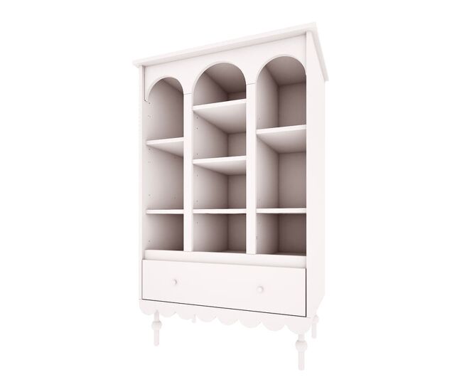 Wood luck babushka blanco librería de 1 cajón