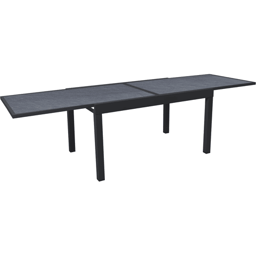 Mesa de jardim em alumínio extensível Lagos - 140280 x 90 x 76 cm - Preto