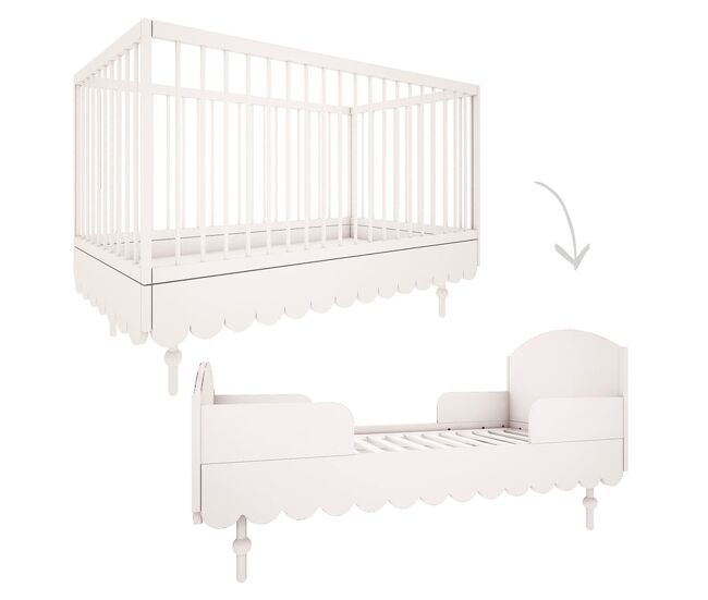 Cuna evolutiva 70x140 wood luck babushka blanco