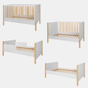 Berço evolutivo 70x140 Bellamy Juliette Branco e Madeira