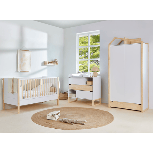Berço evolutivo 70x140 Bellamy Juliette Branco e Madeira