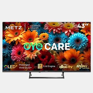 Metz Smart TV 43MQF7500Z 43 polegadas QLED 4K Ultra HD HDR10+ preto