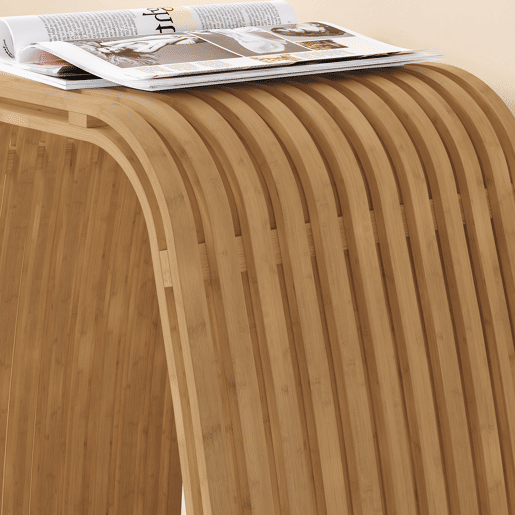 Conjunto de 2 bancos para cuarto de banho Jysa bambu 45x50x31cm - Natural en.casa