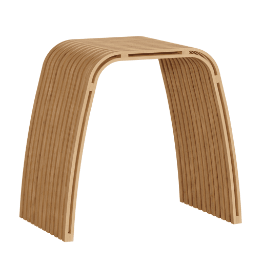 Banco para cuarto de banho Jysa bambu 45x50x31cm - Natural en.casa