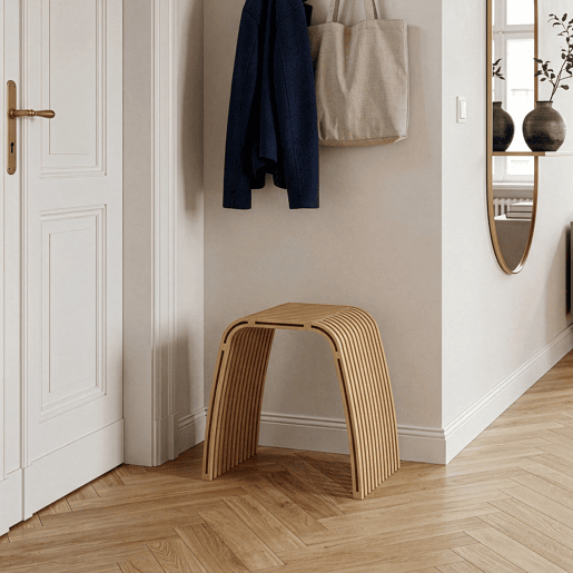 Banco para cuarto de banho Jysa bambu 45x50x31cm - Natural en.casa