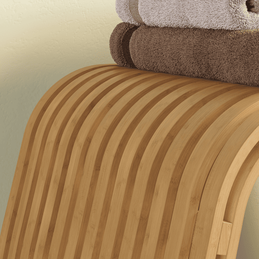 Banco para cuarto de banho Jysa bambu 45x50x31cm - Natural en.casa