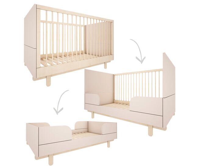 Cuna evolutiva wood luck romy 70x140 cachemira