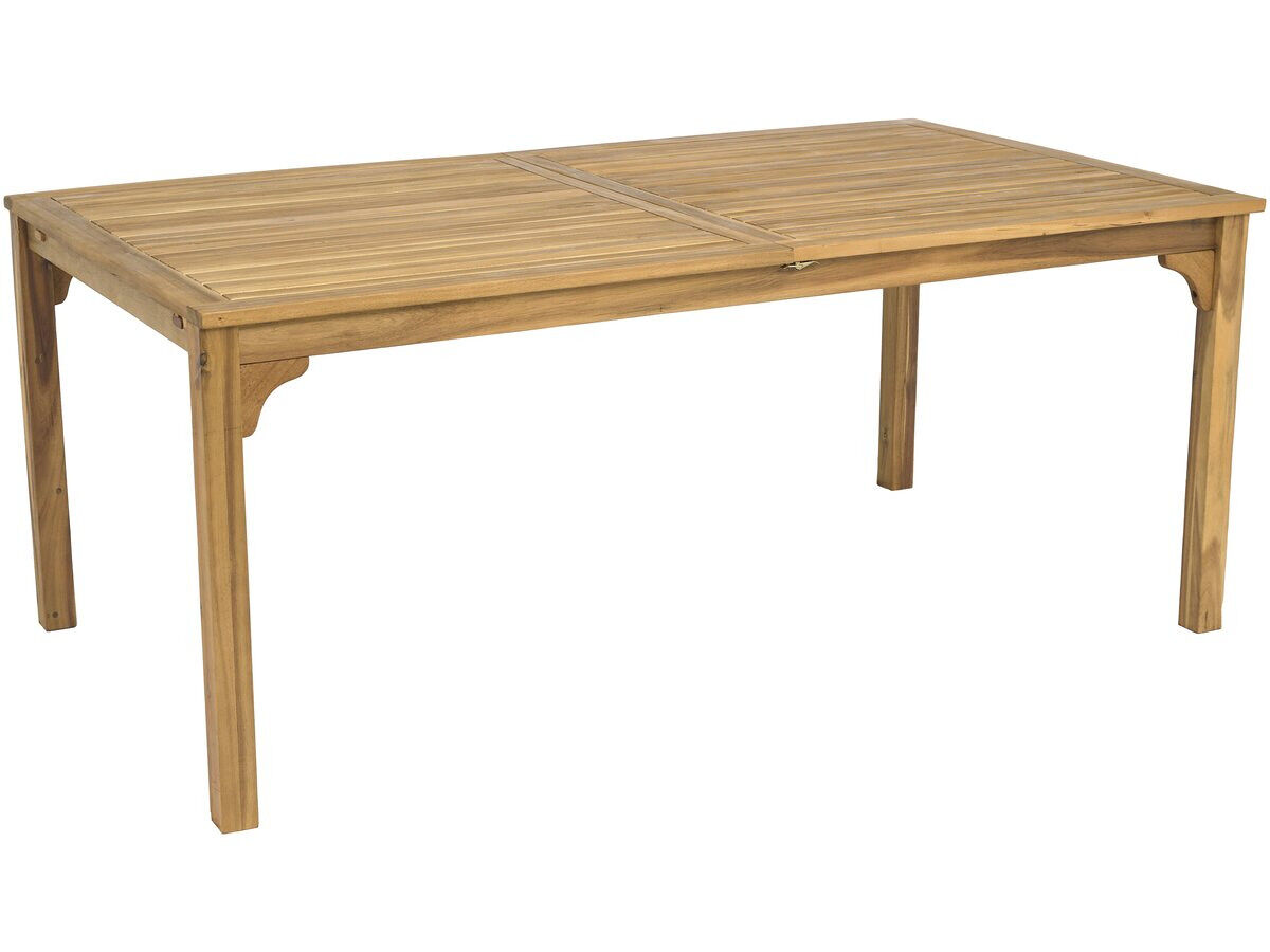 Mesa de jardín de madera extensible "valladolid" 180/240 cm - 6 a 10 plazas - marrón