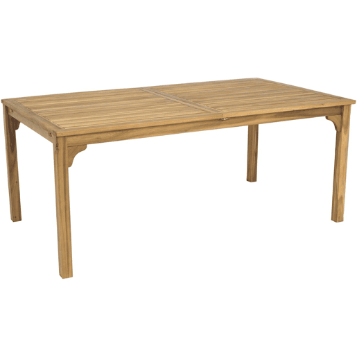 Mesa de jardim de madeira extensível Valladolid 180240 cm - lugares 6 a 10 - Castanho