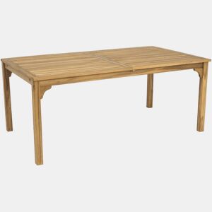 Mesa de jardim de madeira extensível Valladolid 180240 cm - lugares 6 a 10 - Castanho