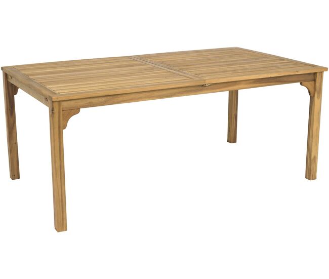 Mesa de jardín de madera extensible "valladolid" 180/240 cm - 6 a 10 plazas - marrón