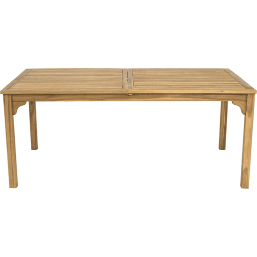 Mesa de jardim de madeira extensível Valladolid 180240 cm - lugares 6 a 10 - Castanho