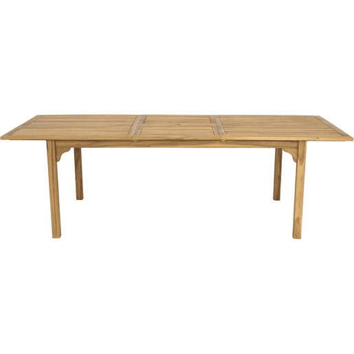Mesa de jardim de madeira extensível Valladolid 180240 cm - lugares 6 a 10 - Castanho