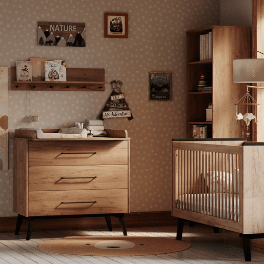 Berço evolutivo 70x140 Pinio Retro Madeira
