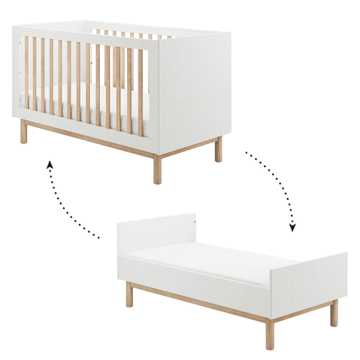 Berço evolutivo 70x140 Pinio Miloo Branco
