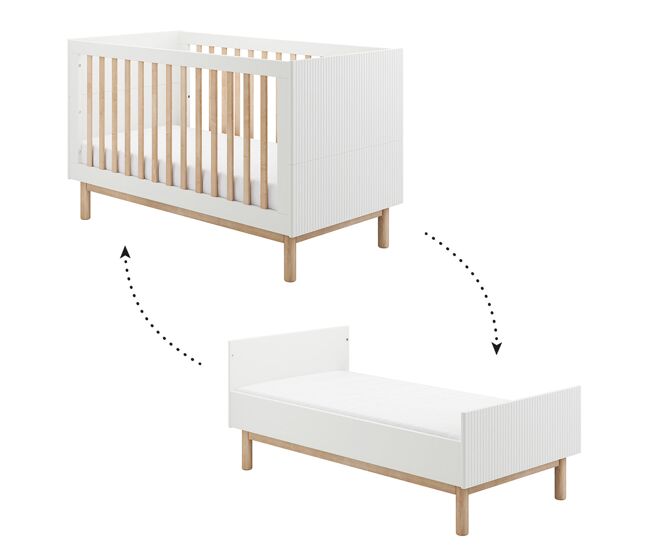 Cuna evolutiva pinio miloo 70x140 blanca