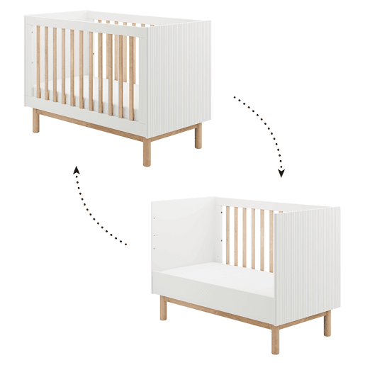 Berço evolutivo 60x120 Pinio Miloo Branco