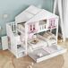 Litera infantil de madera maciza Litera infantil de madera maciza Blanco