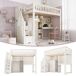 Cama infantil de madera maciza Cama infantil de madera maciza Blanco