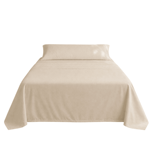 Jogo de Lençóis Bege Cama de 150cm 144 Fios Donegal Collections