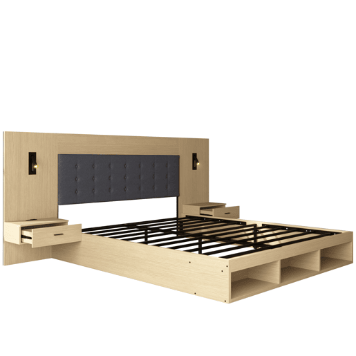 Cama de casal de mdf 180x200 cm,carvalho