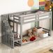 Cama alta para niños 253x95 Cama alta para niños 253x95 Gris