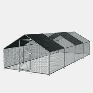 Gaiola de exterior Wels Voladero - 3 x 8 x 2 m - Prata e verde escuro pro.tec