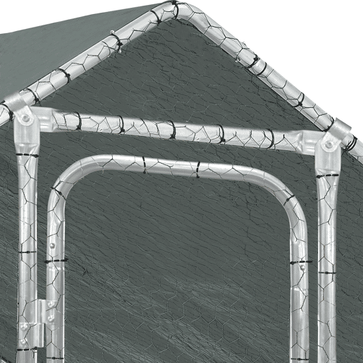 Gaiola de exterior Wels Voladero - 3 x 8 x 2 m - Prata e verde escuro pro.tec