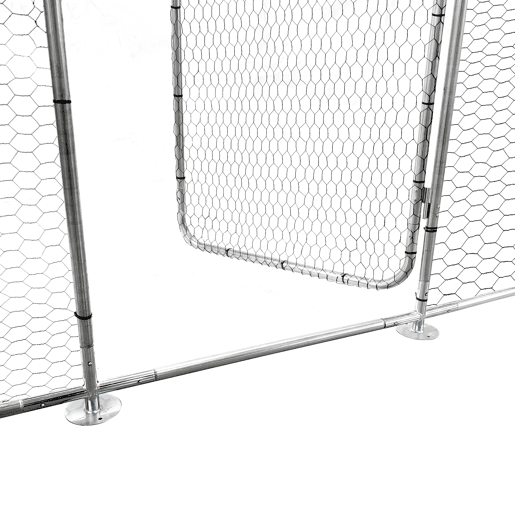 Gaiola de exterior Wels Voladero - 3 x 8 x 2 m - Prata e verde escuro pro.tec