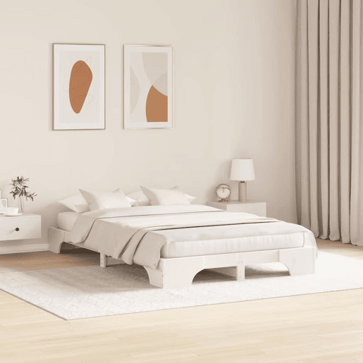 Estrutura De Cama De Casal Simple - Branco 140 x 190 cm