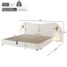 Cama de matrimonio de tela Cama de matrimonio de tela Blanco