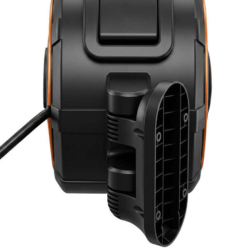 Outsunny Enrolador de Mangueira para Jardim 23+2 m com 12 Modos de Pulverização Carrete de Mangueira de Parede com Bloqueio Automático e Retração Controlada Suporte Orientável 180° Laranja