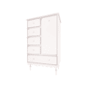 Cómoda 5 gavetas 1 porta Wood Luck Babushka Branco