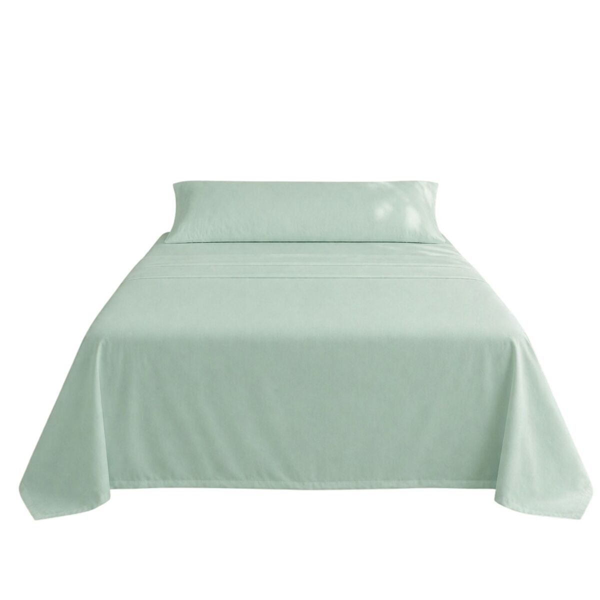 Juego de sábanas liso aguamarina cama 90cm 144 hilos donegal collections