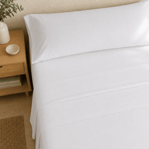 Jogo de Lençóis Branco Cama de 90cm 144 Fios Donegal Collections