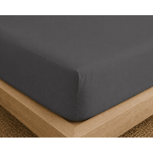 Jogo de Lençóis Cinza Scuro Cama de 105cm 144 Fios Donegal Collections