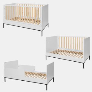 Berço evolutivo 70x140 Bellamy Lumi Branco e preto