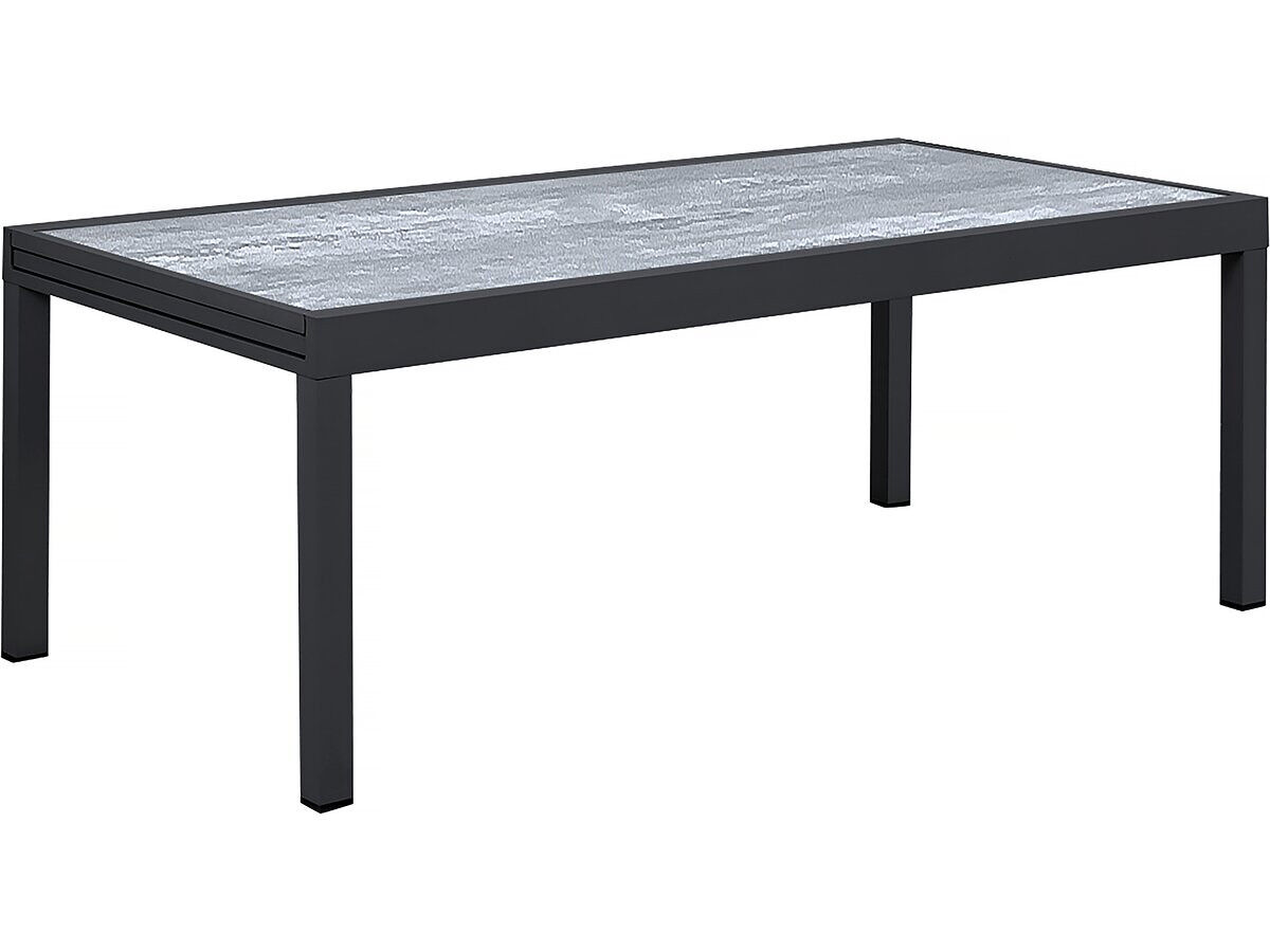 Mesa de jardín de aluminio extensible 320x105